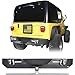 u-Box Rear Bumper for Jeep Wrangler YJ & TJ 1987-2006 - Textured Steel Back Bumper w/LED Lights & D-Rings & Receiver Hitch & License Plate Mount