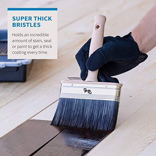 Precision Defined Deck Stain Brush 5Inch Deck Brush for Paints