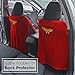 BDK Superhero Seat Covers with Detachable Cape Backing - Front Car Seat Covers & Seat Back Protector  (Wonder Woman) (WBSC-1912)