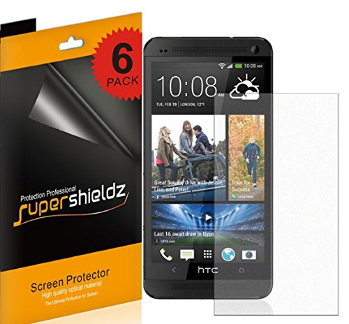 [6-PACK] Supershieldz- High Definition Clear Screen Protector For HTC One (M7) + Lifetime Replacements Warranty