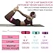 Fabric Resistance Loop Exercise Band Set Non Rolling Thick Cloth Booty Hip Circle Belt to Tone Legs, Butt, Glutes and Thighs Workout Gym Bands for Yoga, Pilates, Muscle Training with Carrying Bag