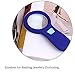 Magnifying Glass with 10 LED Lights Retro Shaw 4X Handheld Illuminated Glass Lens Magnifier for Reading Maps Office Hobbies and Crafts Lighted Jewelry Loupe - Blue