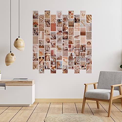70 Pcs Botanical Wall Collage Kit Aesthetic Pictures, 4x6 Inch Vintage Aesthetic Room Decor Boho Wall Decor Posters, Photo Collage Kit for Wall Aesthetic and Teens Girls Boys