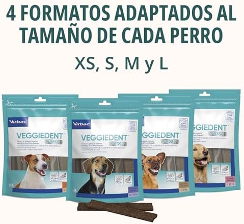 ® FR3SH™ Snack Dental para Perros Medianos 10-30kg | Control de la Placa y Sarro | Aliento Fresco y Saludable con Tecnología FR3SH™ | Cuidado Dental Diario | 15 Unidades
