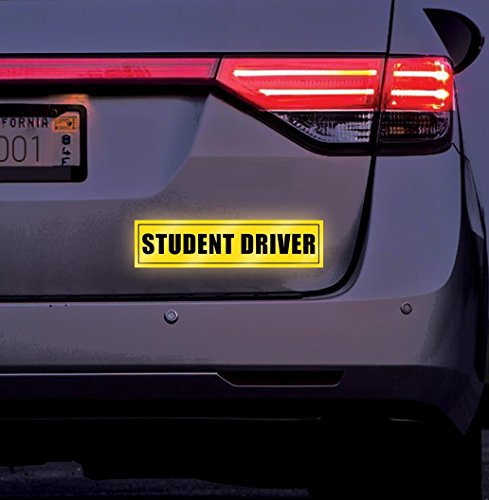 TOTOMO Student Driver Magnet Sticker - (Set of 3) 12"x3" Highly Reflective Premium Quality Car Safety Caution Sign Student Drivers #SDM03 - Thumbnail 3