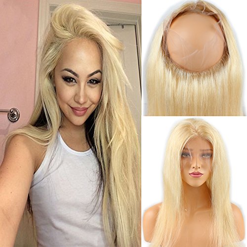 Dreambeauty-360-Lace-Frontal-Blonde-613-Silk-Straight-Brazilian-Virgin-Remy-Human-Hair-Lace-Band-Frontal-Closure-Natural-Hairline-Bleached-Knots-with-Baby-Hair-for-Black-Women-18-inch