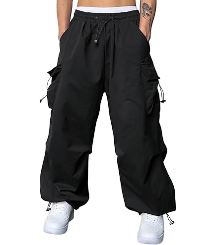 Amazon.com: Parachute Pants for Men Shrink-Proof Hip Hop Pant All
