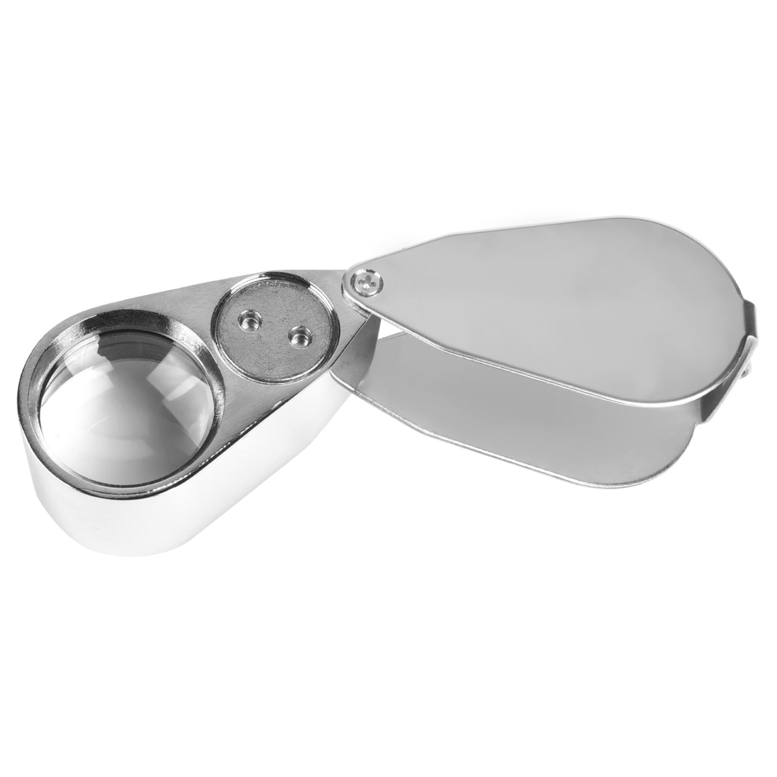 40X Jeweller Loupe Folding Portable Pocket Magnifying Glass with LED and UV Light for Jewelry, Diamonds, Coin, Stamp Collection