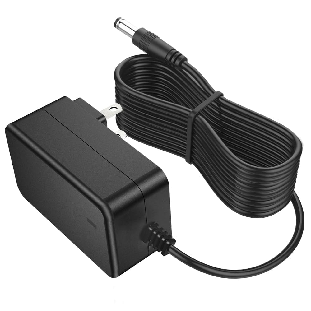 Photo 1 of DC 12V 2A Power Supply [2Amp 2000mA] 24W AC Adapter, 10ft DC in 12V Power Cord for LED Strip Lights Speaker CCTV Camera Router, 5.5x2.5mm/2.1mm Plug Low Voltage Transformer Cable [10ft]
