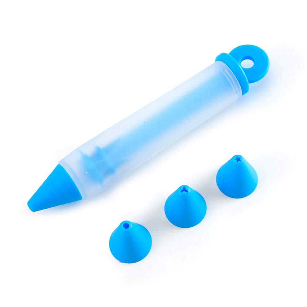 Silicone Food Writing Pen, Cake Desserts Decorating Pen DIY Baking Icing Piping Nozzle Tools Squeeze Cream Gun Decorative Baking Tools for Cake, Cookie