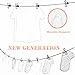 Kalevel Travel Clothesline with Clothespins for Hotels Cruise Ships Portable Elastic Clothesline Outdoor Camping Retractable Laundry Clothes Drying Line 10 Feet with Spacers (Pink)