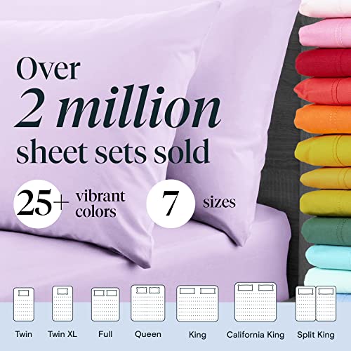 6 PC Sheet Set Bamboo Sheets Deep Pockets 18" Eco Friendly Wrinkle Free Sheets Machine