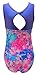MadSportsStuff Girls Gymnastics Leotard - Tank with Keyhole (Princess Tie Dye, Youth 10-12)