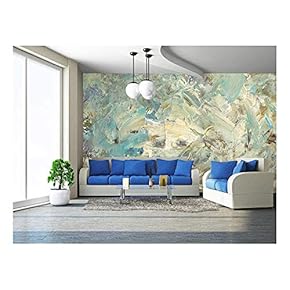 Analog Painted Background, Created with Brushes and Painting Knife - Removable Wall Mural | Self-Adhesive Large Wallpaper - 66x96 inches