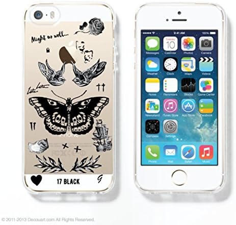 Harry's Tattoos Transparent Clear TPU Plastic Case for iPhone 7, iPhone 8