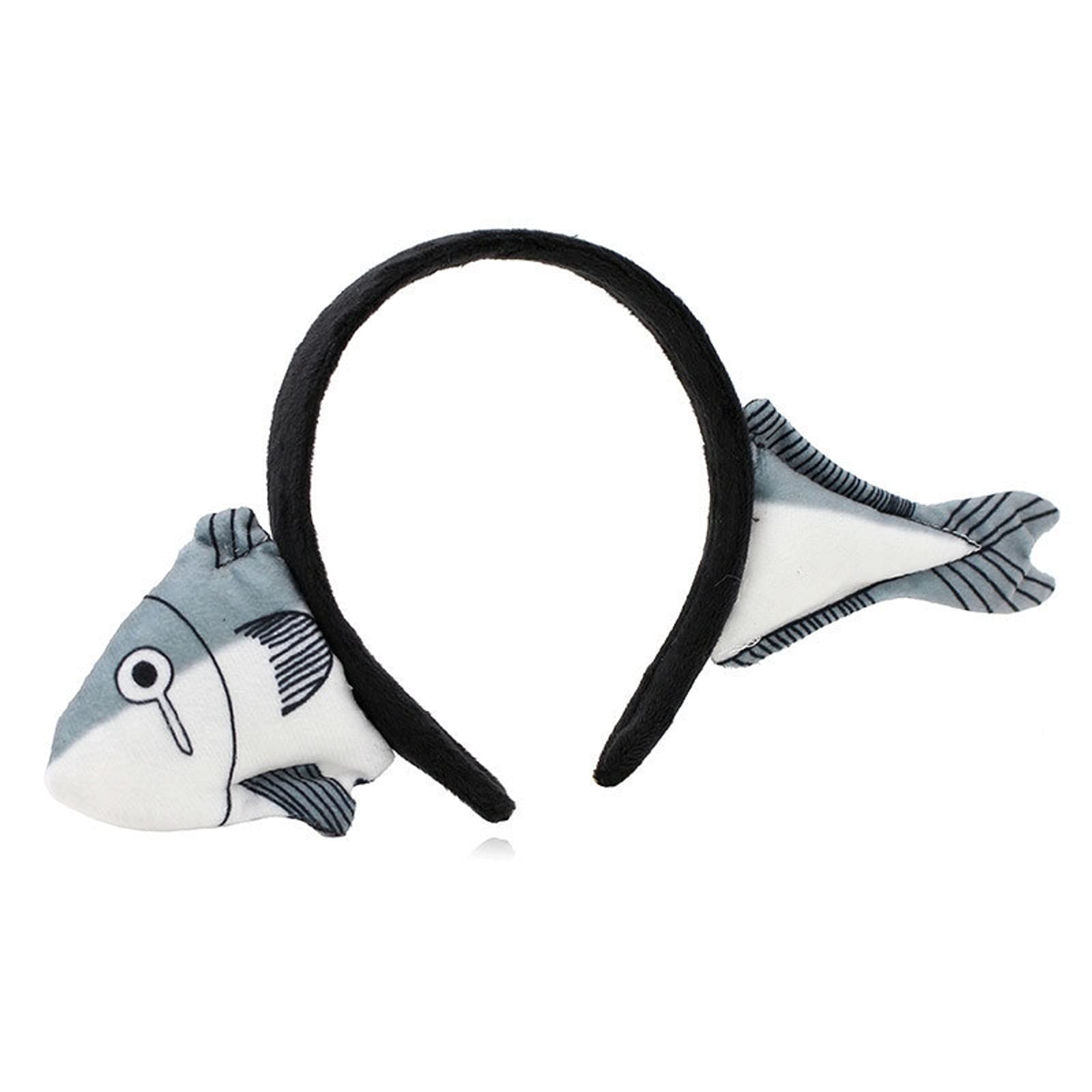 Fxaelian Cosplay Animal Cute Novelty Funny Blue Fish Headband Hair Hoop Hairband Hair Hoop Halloween Costume Party Headpiece Headwear Hair Accessories Fish