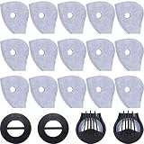 Gejoy Mask Filter Cotton Sheet for Cycling Dust Prevention Mask, Activated Carbon Filtration Air Filter for Outdoor Activities (Mask Filter 14 +2)