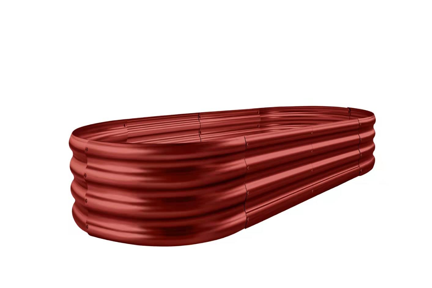 Land Guard Galvanized Raised Garden Bed Kit, Planter Boxes Outdoor, Oval Large Metal Beds for Vegetables(Brown)……