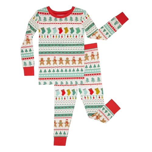 Little Sleepies Two-Piece Pajama Set for Boys & Girls, Soft Viscose from Bamboo Toddler Pajamas for Kids, Family Matching PJs