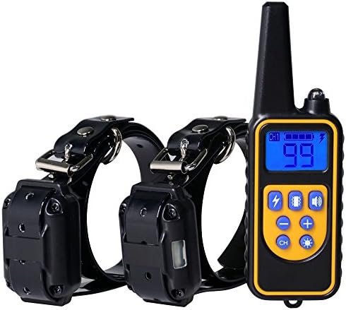 Mooxury Remote Dog Training Collar, Waterproof and 1000 Yards Remote Static Shock Training Collar for 2 dogs with Vibration, Beep and Shock Electronic Collar