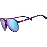 goodr It's Octopuses, Not Octopi Polarized Aviator Sunglasses, Large Sized (Mach G), Puple Frame with Green Mirrored Reflective Lenses, UV400 Protection, No Slip, No Bounce
