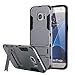 Galaxy S7 Edge Case, Pandawell™ [Heavy Duty] [Shock-Absorption] [Kickstand Feature] Hybrid Dual Layer Armor Defender Case Cover for Samsung Galaxy S7 Edge - Grey