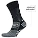 Balega Enduro V-Tech Crew Socks For Men and Women (1 Pair) (2017 Model), Black/Grey Heather, Large