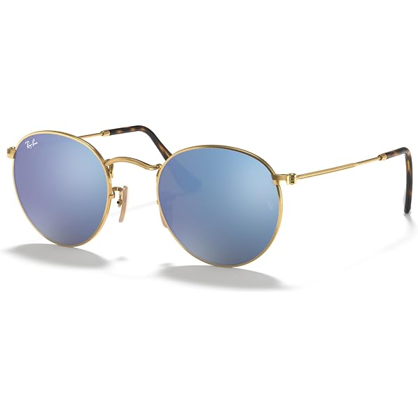 Amazon.com: Ray-Ban RB3447 Unisex Round Metal Flash Gradient  display picture 1