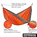 GEEZO Double Camping Hammock, Lightweight Portable Parachute (2 Tree Straps 16 LOOPS/10 FT Included) 500lbs Capacity Hammock for Backpacking, Camping, Travel, Beach, Garden