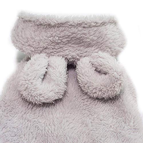 Pet Cat Puppy Warm Winter Cotton Clothes Fashion Cartoon Bear Two-Legged Clothes Pet Shirt Dog Sweater Small Pet Sweatshirt Pig Coat Dog Winter Outfits Doggy Costume Cat Apparel Jacket (Gray, S)