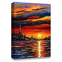 Canvas Wall Art Vintage Oil Painting Canvas Prints Home Artwork Decoration for Living Room,Bedroom - 12x18 inches