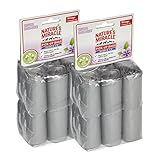 24 Pack Scented Dog Waste Poop Bags - Extra Large, Heavy Duty, Pooper Scooper Pet Pick Up Dispenser Refill Rolls with Tropical Bloom Scent - 360 Bags - by Natures Miracles