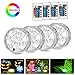 Submersible Led Lights,Furado Submersible Lights Waterproof Remote Controlled RGB Changing Waterproof Lights for Pond Pool Fountain Aquarium Vase Hot Tub Bathtub Event Party and Home Decoration 4 Pack