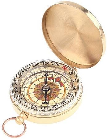 Petbly(TM)Mini Classic Pocket Watch Style Bronzing Antique Compass for Camping & Hiking Outdoor Sports