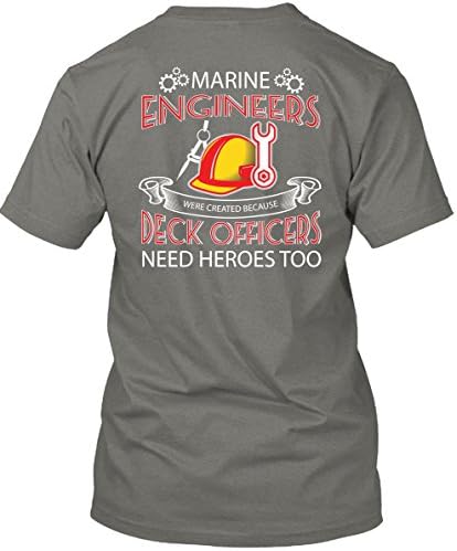 Engineers Were Created Because Deck Officers T Shirt, I Love My Life T Shirt Unisex (L,Dark Grey)
