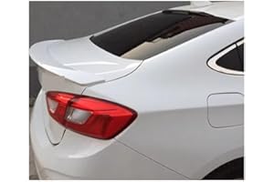 ESyem Car Tail Wing Spoiler for Chevy Cruze 2017, ABS Plastic, Rear, White, Glossy Finish