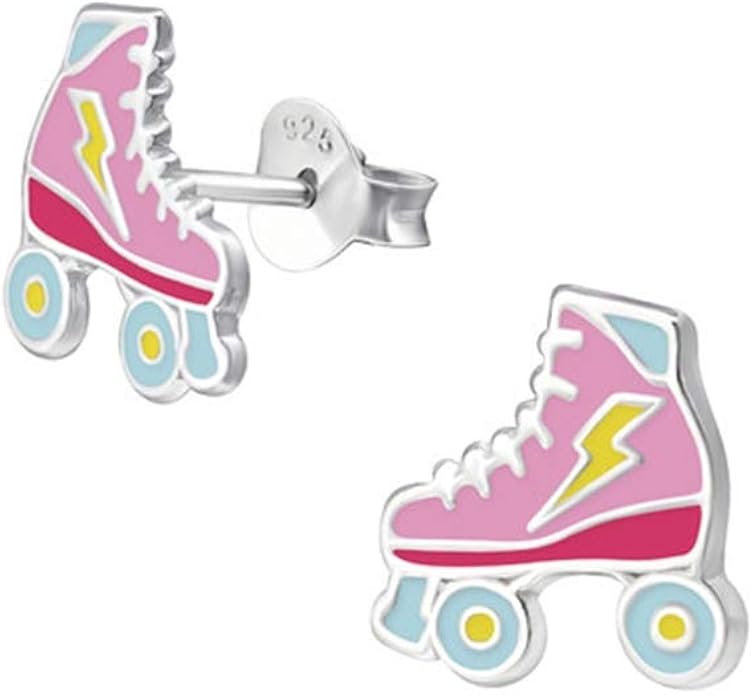 Liara Roller Skate Stud Earrings for Girls 925 Sterling