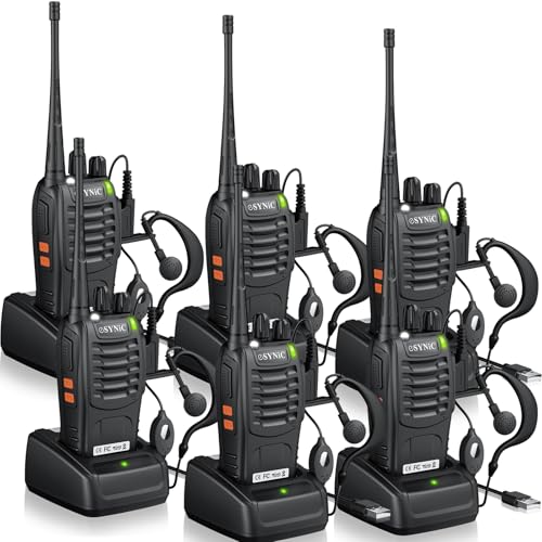 Esynic Rainproof Walkie Talkies-easy Carry-3 Miles Long