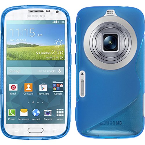 Silicone Case for Samsung Galaxy K Zoom - S-Style blue - Cover PhoneNatic + protective foils