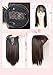 BESTLEE Synthetic Human Hair Mono Hairpiece for Hair Loss Clip in/on Hair Topper with Air Bangs 12 Inches (Light Brown/a combination of 2# and 30#))