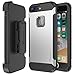 Trianium iPhone 8 Plus Case [Duranium Series] Rugged Holster Heavy Duty Cover with Built-in Screen Protector for Apple iPhone 8 Plus Phone (2017) Belt Clip Kickstand [Full Body Protection] - Silver