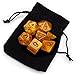 Wiz Dice Series II - Polyhedral Dice Set for Tabletop RPG Adventure Games with a Dice Bag - DND Dice Set, Suitable for Dungeons and Dragons, MTG and Dice Games Alike - Dwarven Brandy - 7 ct