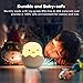 Baby Night Light Rechargeable Cute Nursery Nightlight ABS Silicone Sleep Night Lamp Free Adjustable Brightness Sensitive Touch Control for Children, New Mother, Nursery Room