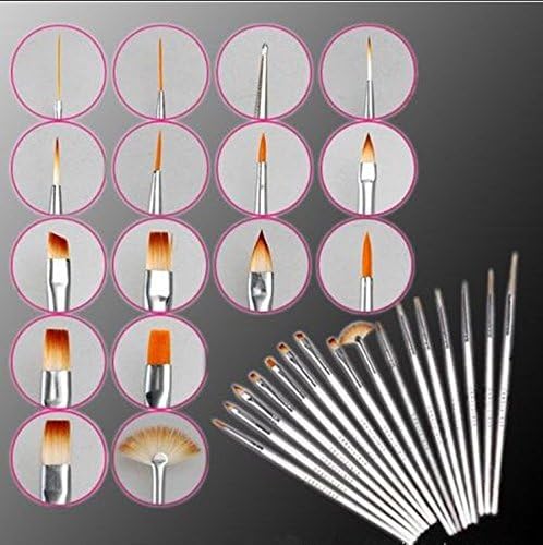 Ziaxa(TM) 15pcs Nail Brush Nail Art Design Painting Dotting Detailing Pen Brushes Bundle Tool Kit Set Nail Styling Tool gel nail art brush