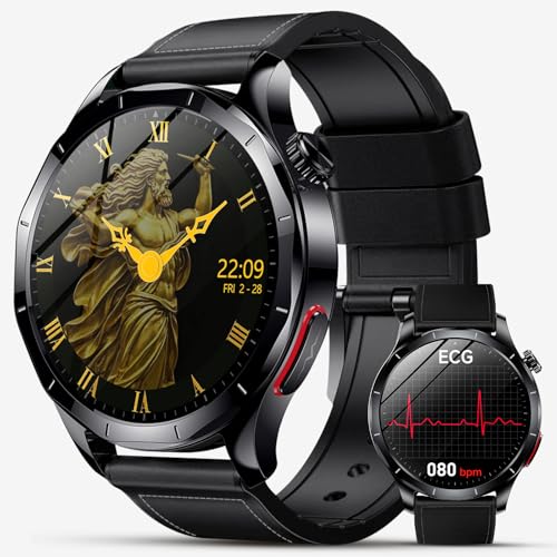 Lgnitek 2026 New ECG Smart Watch Man with HRV/BMI, 1.43" AMOLED Smartwatch with 24H Heart Rate Monitor SpO2 Sleep Monitor, Activity Bracelet for Android iOS