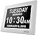 American Lifetime [Newest Version] Day Clock - Extra Large Impaired Vision Digital Clock with Battery Backup & 5 Alarm Options - White primary