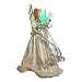 Kurt Adler LED Fiber Optic Angel Figurine, 12-Inch, White and Silver
