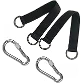 HYXXYY Hammock Straps for Tree, 2pcak Swing Straps Hanging Kit Short Hanging Straps Heavy Duty Tree Strap with Safety Lock Carabiner 440lbs Capacity Used for Exercise Pulley Hammocks Swing Chair