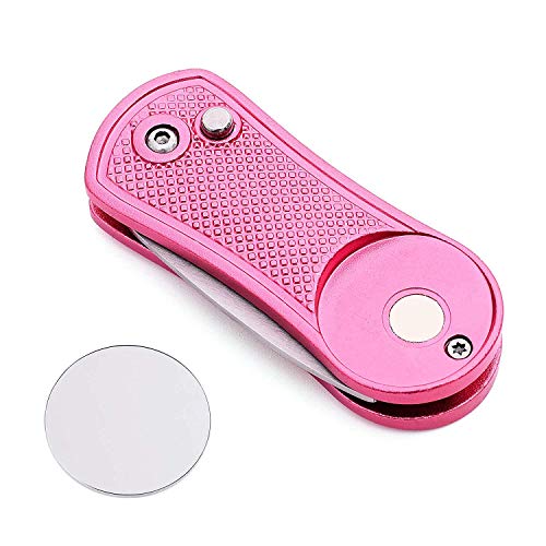 Pack of 2 Foldable Golf Divot Tool, Golf Divot Repair Tool with Pop-up Button & Magnetic Detachable Ball Marker, Golfing Equipment, Accessories for Golf Clubs, Balls, Clothing, Shoes, Golf Aids. - Thumbnail 3