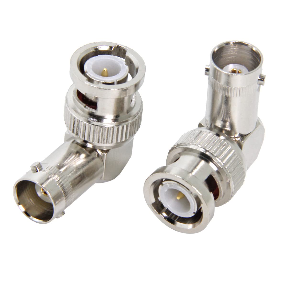 Ullnosoo 90 Degree BNC Adapter - Right Angle Male to Female Connector Pack for Scanner, Camera
